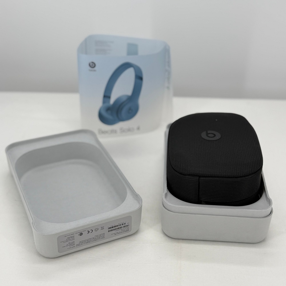 Beats Solo 4 Wireless On-Ear Headphones Slate Blue Bluetooth MUW63LL/A Case Box - Picture 5 of 9